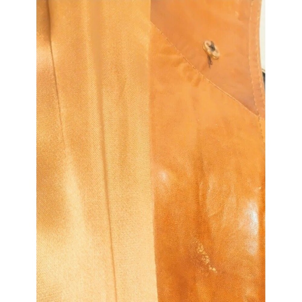 VTG NAPA Y ANTE SKIN GEAR CALIFORNIA PATCHWORK WOMENS S/M LEATHER TRENCH COAT - Picture 11 of 13